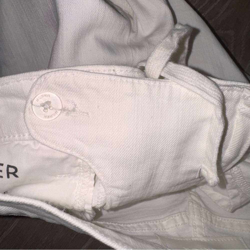 Mother Superior white lace up fly dazzler ankle chew high rise skinny jeans 25 - Picture 12 of 16
